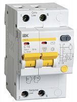 Выключатель автоматический дифференциального тока 2п C 16А 10мА тип AC 4.5кА АД-12 IEK MAD10-2-016-C-010 в г. Санкт-Петербург 