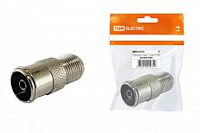 SQ1809-0009 Переходник гнездо F - гнездо TV, инд. упаковка TDM