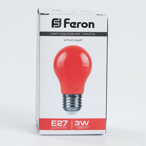 Лампа светодиодная Feron LB-375 E27 3W красный 25924 в г. Санкт-Петербург  фото 3