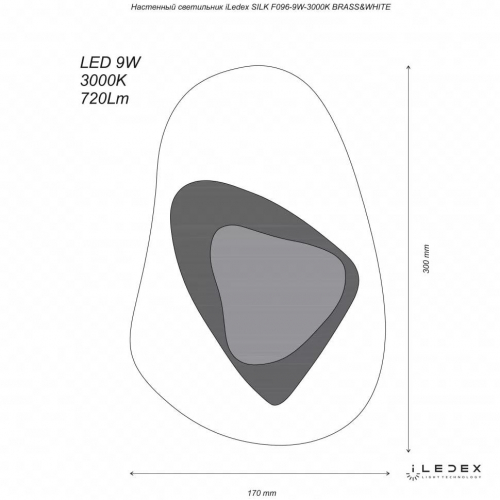 Настенный светодиодный светильник iLedex Silk F097-9W-3000K BK-WH в г. Санкт-Петербург  фото 2