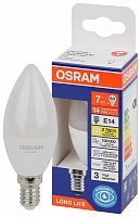 Лампа светодиодная LED 7Вт Е14 2700К 600Лм свеча 220В (замена 60Вт) OSRAM в г. Санкт-Петербург 