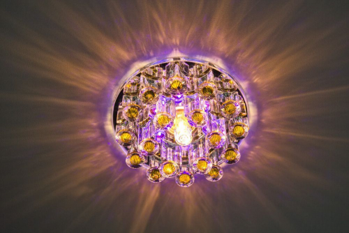 Светильник встраиваемый с разноцветной LED подсветкой Feron 1550 JCD9 прозрачно-коричневый 27873 в г. Санкт-Петербург  фото 3
