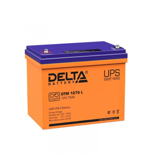 Аккумулятор UPS 12В 75А.ч Delta DTM 1275 L в г. Санкт-Петербург 
