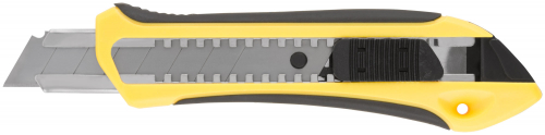 Нож технический 18 мм усиленный прорезиненный, 2-х сторонняя автофиксация в г. Санкт-Петербург 