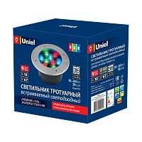 UL-00006824 Светильник светодиодный архитектурный ULU-B12A-9W/RGB IP67 GREY уличный встраиваемый RGB свет корпус сер. Uniel 