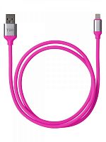 SQ1810-0321 Дата-кабель, ДК 21, USB - Lightning, 1 м, силиконовая оплетка, розовый, TDM