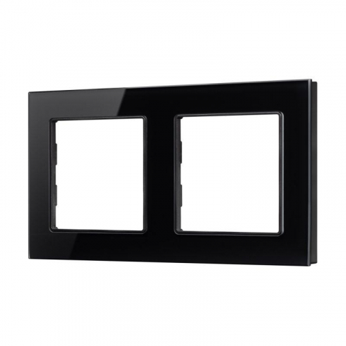 043797 Рамка стеклянная FRM-GLARE-GS-2-BK Arlight 