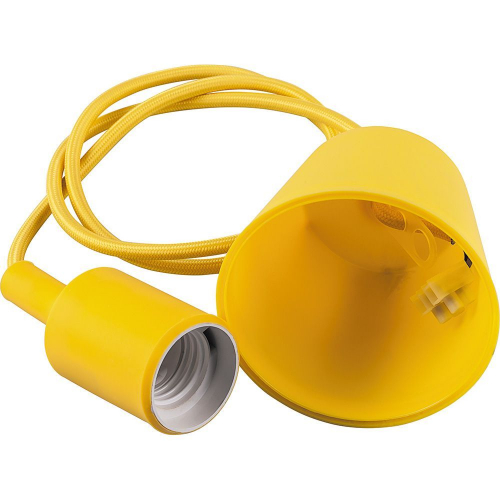 Патрон для ламп со шнуром 1м, 230V E27, желтый, LH127 22356 в г. Санкт-Петербург 