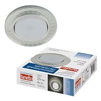 UL-00005322 Светильник точечный декоративный DLS-L157 GX53 Glassy/Clear 3D GX53 встраив. доп. светодиод. подсветка 4Вт без лампы Fametto 