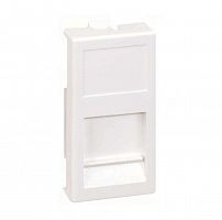 KA76-9 Адаптер на 1 RJ45 коннектор узкий защ. шторки 22.5х45мм бел. Simon Connect 