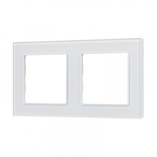 043796 Рамка стеклянная FRM-GLARE-GS-2-WH Arlight 