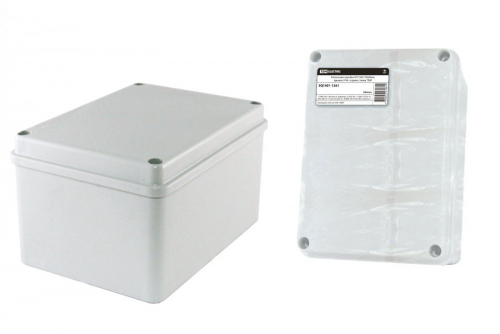 SQ1401-1261 Распаячная коробка ОП 150х110х85мм, крышка, IP44, гладкие стенки, инд. штрихкод, TDM