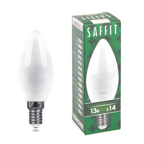 Лампа светодиодная SAFFIT SBC3713 Свеча E14 13W 4000K 55164 в г. Санкт-Петербург 