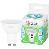 Б0070072 Лампа светодиодная GREEN LINE LED MR16-15W-840-GU10 GL 15Вт софит 4000К яркий бел. свет GU10 220-240В Эра 