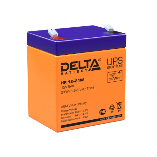 Аккумулятор UPS 12В 5А.ч Delta HR 12-21 W в г. Санкт-Петербург 