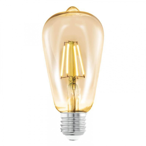 Лампа светодиодная филаментная Eglo E27 4W 2200К янтарь 11521 в г. Санкт-Петербург 