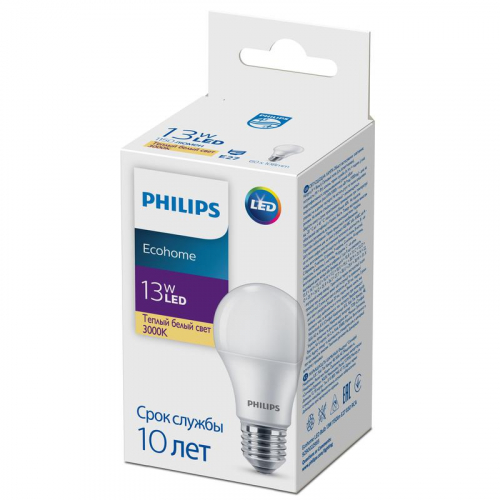 Лампа светодиодная Ecohome LED Bulb 13Вт 1150лм E27 830 RCA Philips 929002299517 в г. Санкт-Петербург  фото 2