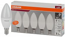 Лампа светодиодная LED Value LVCLB60 7SW/840 7Вт свеча матовая E14 230В 2х5 RU (уп.5шт) OSRAM 4058075577954 в г. Санкт-Петербург 