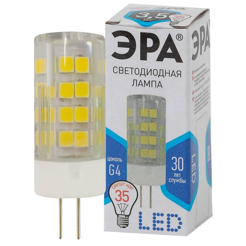 Лампа светодиодная ЭРА G4 3.5W 4000K прозрачная LED JC-3.5W-220V-CER-840-G4 Б0027856 в г. Санкт-Петербург  фото 3