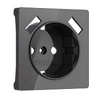 W1179544 Накладка для розетки USB (графит акрил) 