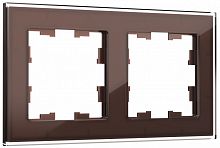 BR-M22-G-K45 Рамка 2-м BRITE РУ-2-2-БрТБ стекло темн. бронза IEK 
