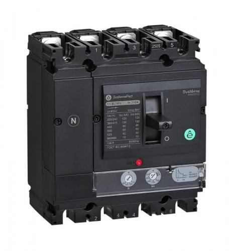 SPC100N016L4DF Выключатель автоматический SYSTEMEPACT CCB100 50кА 4P4D TMD16 рычаг SE 