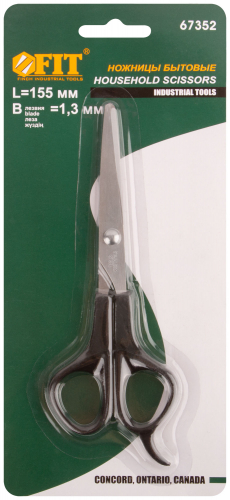 Ножницы бытовые нержавеющие, пластиковые ручки, толщина лезвия 1.5 мм, 160 мм в г. Санкт-Петербург  фото 3