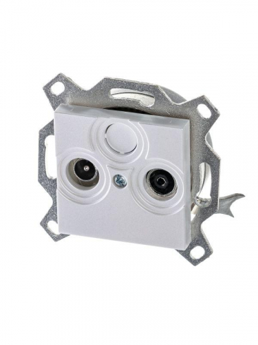 2CHH083607A6068 Розетка телевизионная проходная TV/R Levit 7дБ жемчуж. ABB 