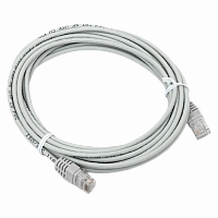 TRC-5EUTP-PVC-5M-GY Патч-корд кат.5E UTP неэкранир. PVC 1Гбит/с 5м сер. TERACOM EKF 