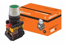 SQ0704-0002 Кнопка ABLF-22 зеленый d22мм неон/230В 1з+1р TDM