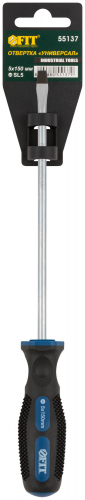 Отвертка "Универсал", CrV сталь, прорезиненная ручка, Профи  5х150 мм SL в г. Санкт-Петербург  фото 3