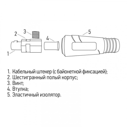 Вилка кабельная (вставка) модель СКР штекер 35-50 Rexant 16-0885 в г. Санкт-Петербург  фото 5