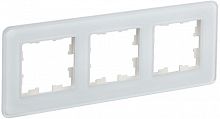 BR-M32-G-41-K01 Рамка 3-м BRITE РУ-3-2-Бр стекло бел. RE IEK 