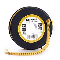 Кабель-маркер "8" для провода сеч.1,5мм2 STEKKER CBMR15-8 , желтый, упаковка 1000 шт 39092 в г. Санкт-Петербург 