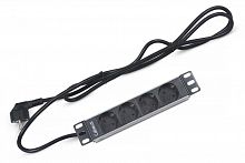 7981c Блок евророзеток для 10дюйм шкафов PDU-4P-2EU горизонт. 4 розетки 16А без выключателя алюм. корпус шнур 2м вилка немецкий стандарт Cabeus 