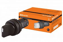 SQ0746-0071 Переключатель на 2 положения с фиксацией SB7-CD25 короткая ручка d22мм 1з+1р черный TDM