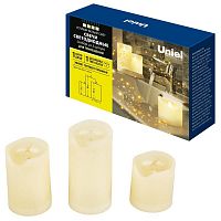 Фигура ULD-F060 WARM WHITE CANDLE SET3 "Свеча" на батарейках CR2032 (в/к) 1 LED тепл. свет (уп.3шт) Uniel UL-00008593 в г. Санкт-Петербург 