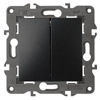 Б0034234 Выключатель 2-кл. СП Elegance 14-1104-05 10А IP20 250В 10AX механизм антрацит Эра 