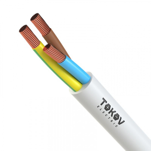 1945486 Провод TOKOV ELECTRIC ПВС 3х0.75(2х0.75+1х0.75) 380В Б (бухта) (м) 