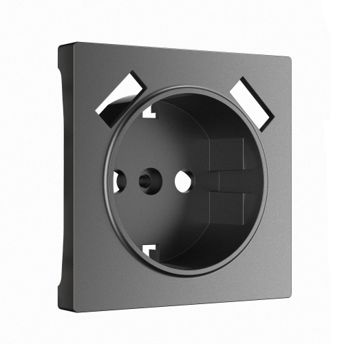 W1179564 Накладка для розетки USB (графит матовый) 