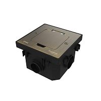 MDK20202BC Лючок MultiDesk MDK20 на 2мод. IP44 с монтажной коробкой для бетонных полов античная латунь SE 
