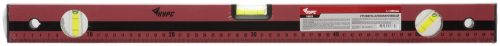 Уровень "Оптима", 3 глазка, красный корпус, фрезерованная рабочая грань, шкала  600 мм в г. Санкт-Петербург  фото 2