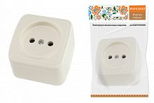 SQ1824-0020 Розетка 2П открытой установки IP20 10А, сл. кость "Дача" Народная