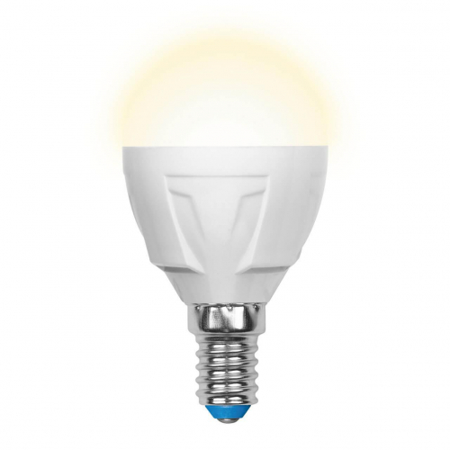 Лампа светодиодная Uniel E14 7W 3000K матовая LED-G45 7W/WW/E14/FR PLP01WH UL-00002419 в г. Санкт-Петербург 