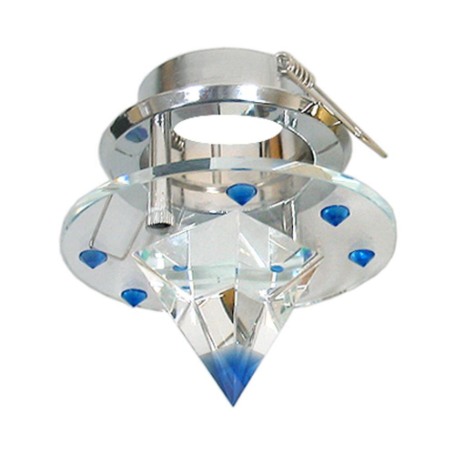 Светильник потолочный, MR16 G5.3 стекло с синими кристаллами, хром, DL4163 17186 в г. Санкт-Петербург 