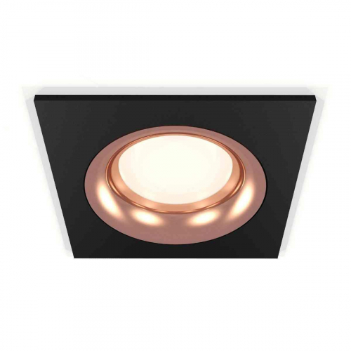Комплект встраиваемого светильника Ambrella light Techno Spot XC7632006 SBK/PPG черный песок/золото розовое полированное (C7632, N7015) в г. Санкт-Петербург 