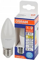 Лампа светодиодная LED 7Вт Е27 2700К 600Лм свеча 220В (замена 60Вт) OSRAM в г. Санкт-Петербург 