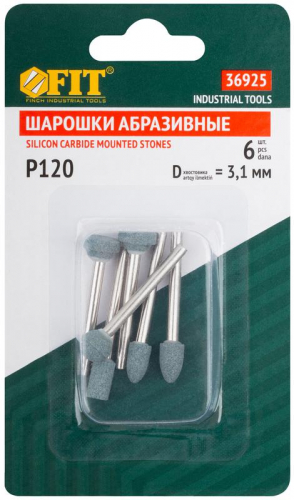 36925 Шарошка силиконово-карбидная мини 6шт FIT  фото 3