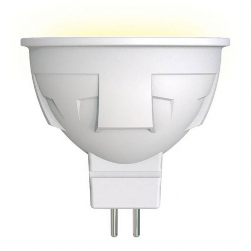 Лампа светодиодная диммируемая Uniel GU5.3 6W 3000K матовая LED-JCDR 6W/WW/GU5.3/FR/DIM PLP01WH UL-00003991 в г. Санкт-Петербург 