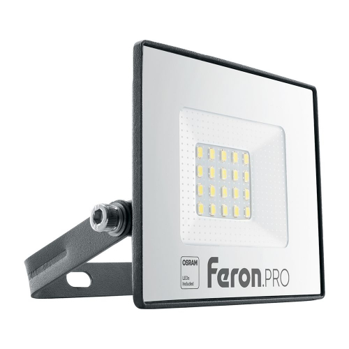 Светодиодный прожектор Feron.PRO LL-1000 IP65 20W 6400K черный 41538 в г. Санкт-Петербург 